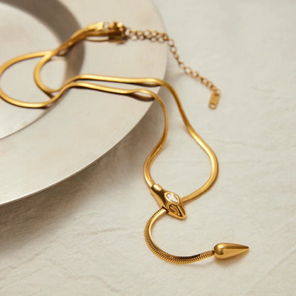 [Amore]Zarelle Gold Serpentine Pendant