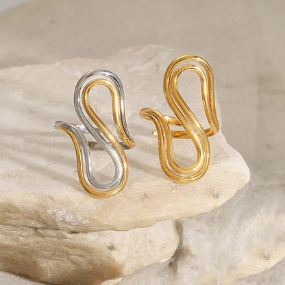 [Amore]Halle Abstract Gold Ring