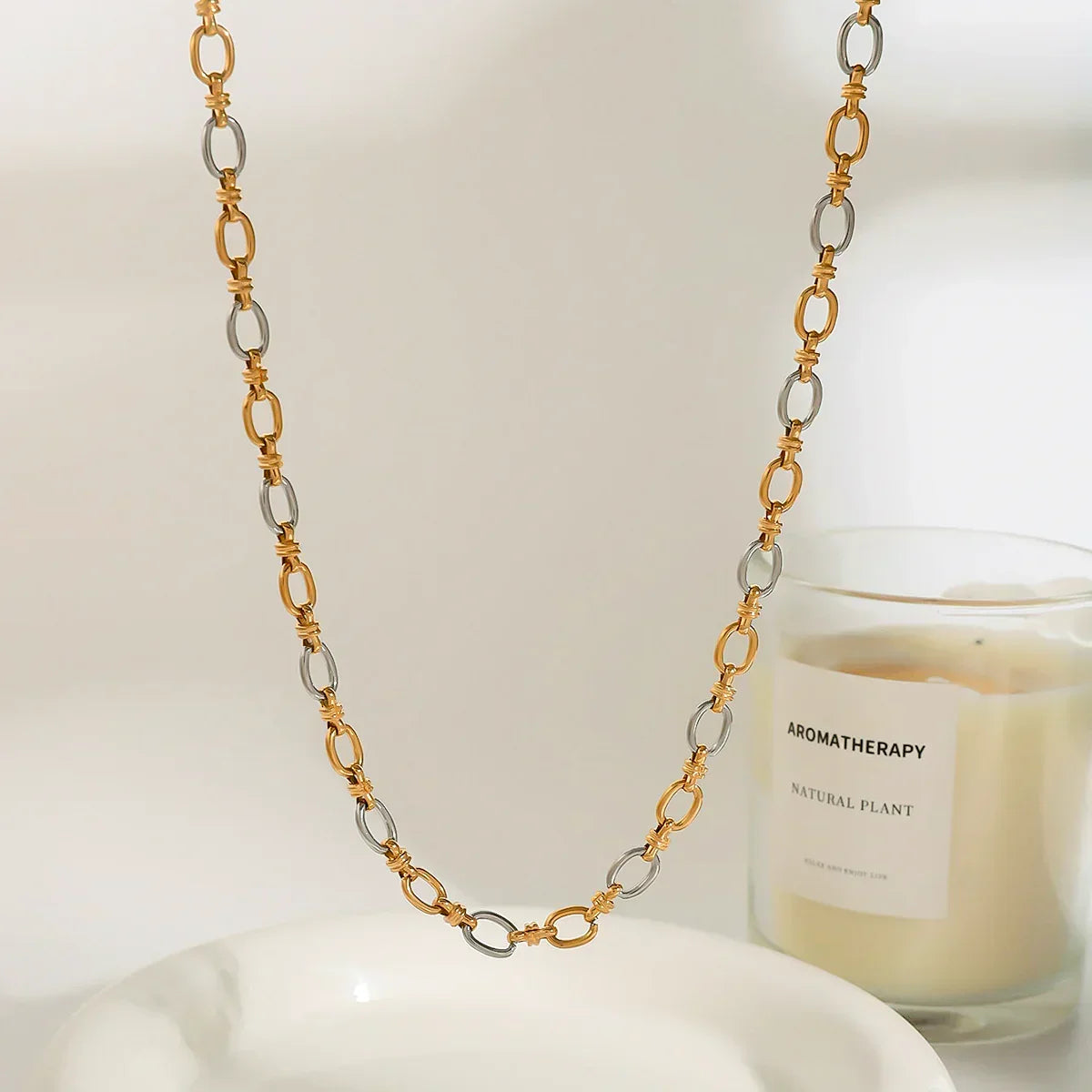[Amore]Addison Two Tone Gold Necklace