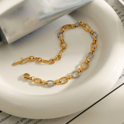 [Amore]Addison Two Tone Gold Bracelet