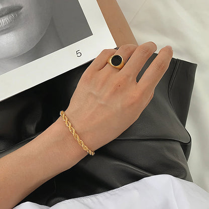 [Amore]Clara Rope Chain Gold Bracelet