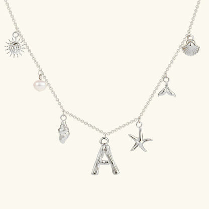 [Amore]Avaria Ocean Initial Necklace