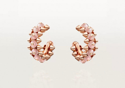 [Amore]CLASH COLLECTION AGATE CHALCEDONY STUD EARRINGS