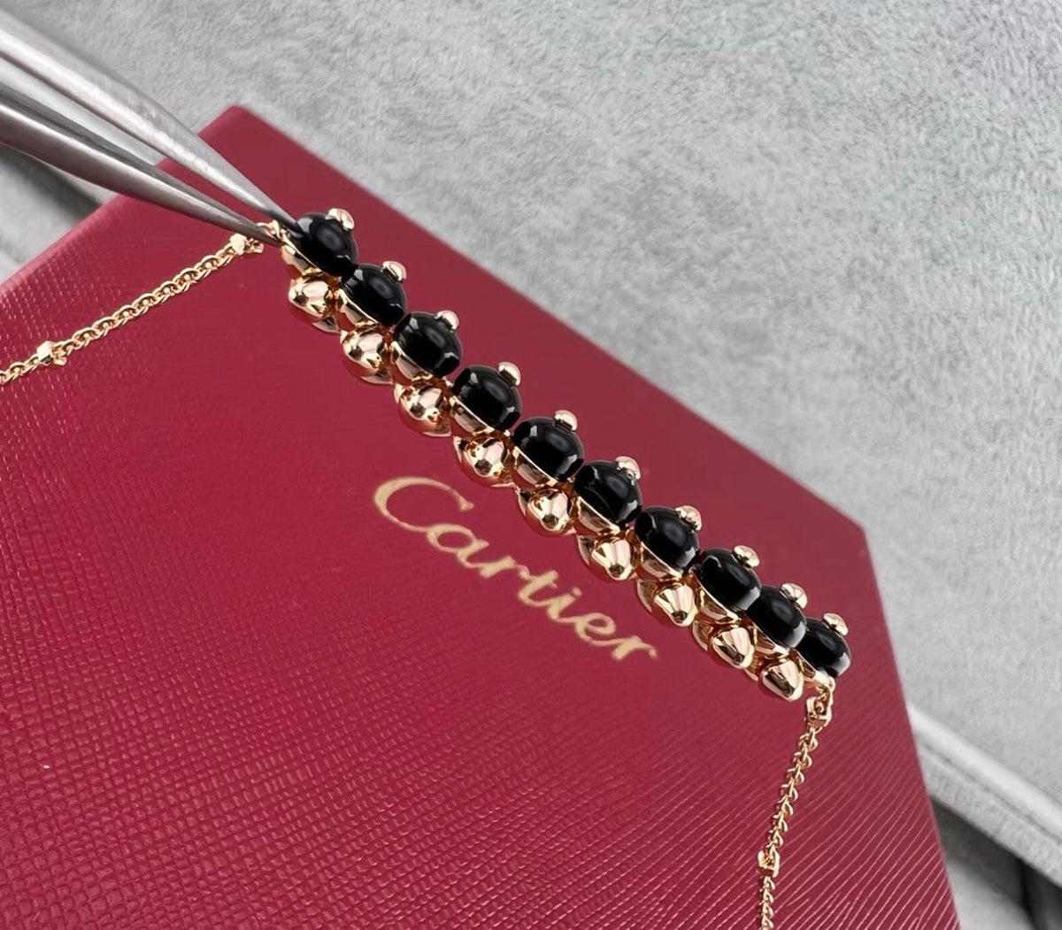 [：Amore]CLASH COLLECTION AGATE CHALCEDONY STUD NECKLACE