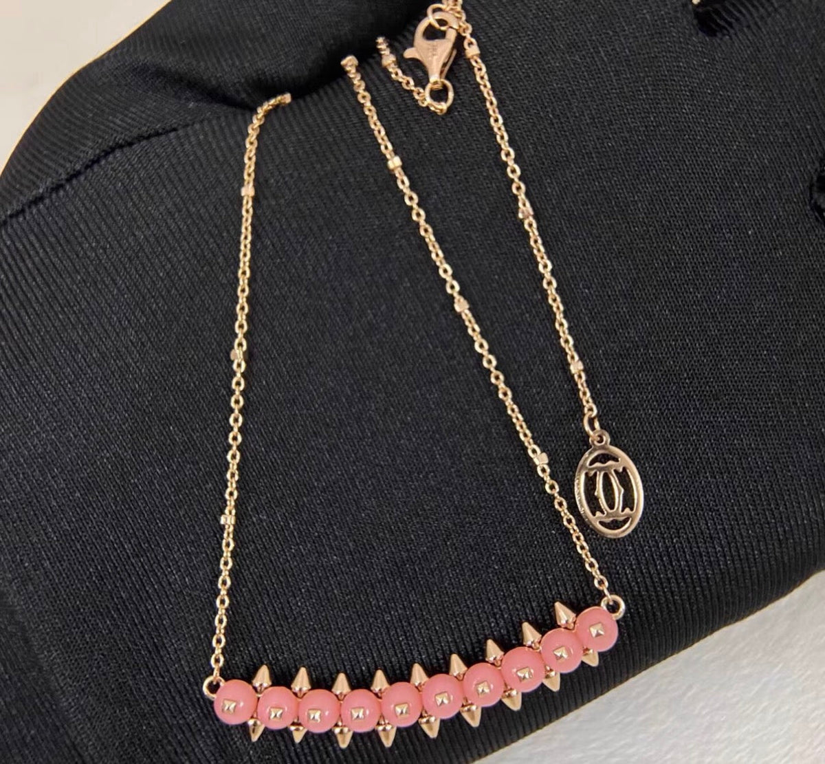 [：Amore]CLASH COLLECTION AGATE CHALCEDONY STUD NECKLACE