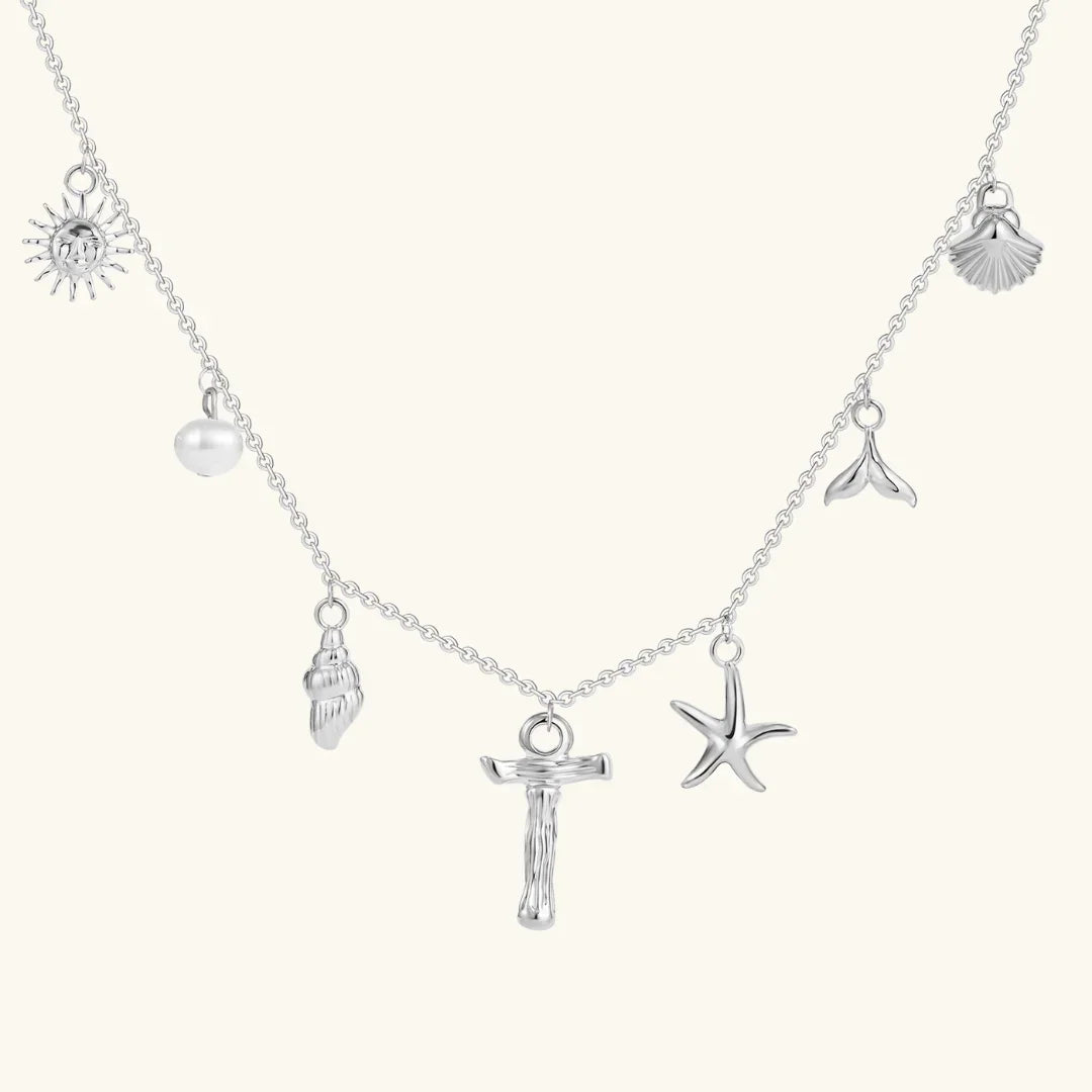[Amore]Avaria Ocean Initial Necklace