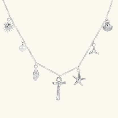 [Amore]Avaria Ocean Initial Necklace