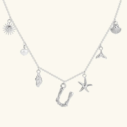 [Amore]Avaria Ocean Initial Necklace