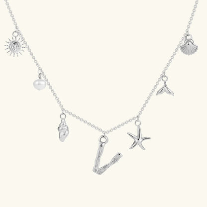 [Amore]Avaria Ocean Initial Necklace