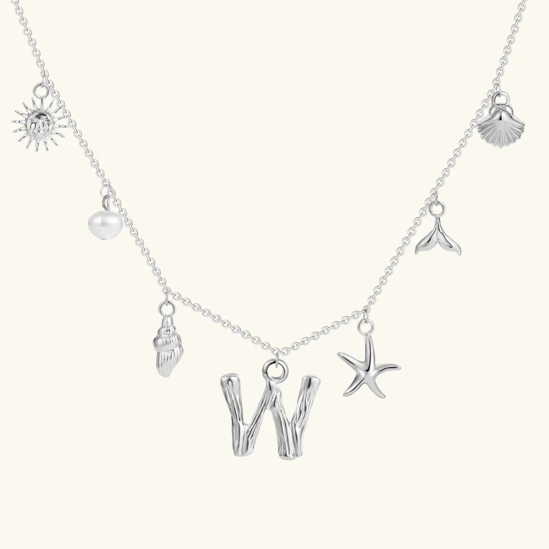 [Amore]Avaria Ocean Initial Necklace