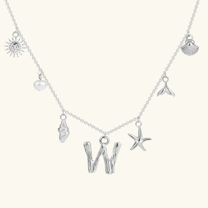 [Amore]Avaria Ocean Initial Necklace