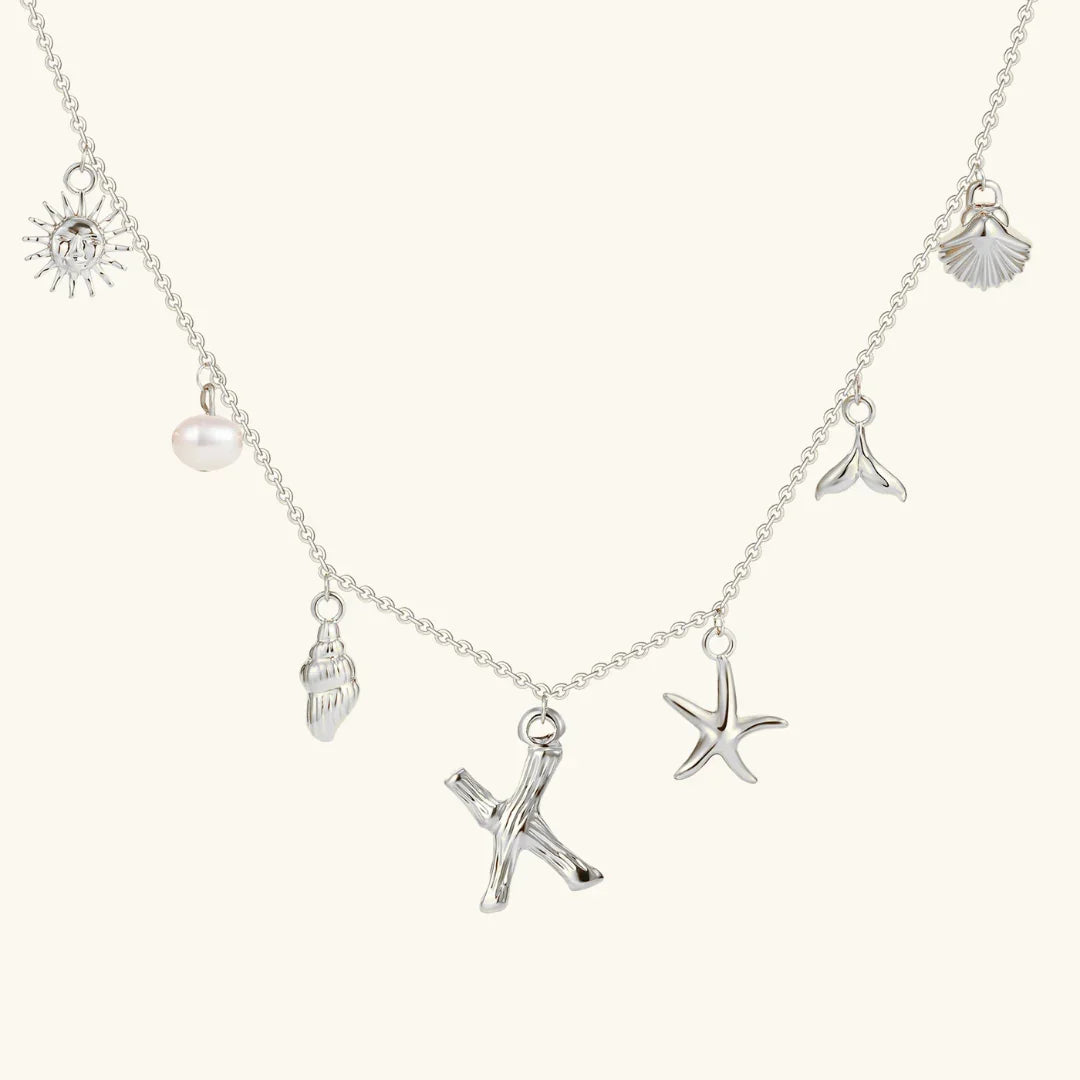 [Amore]Avaria Ocean Initial Necklace