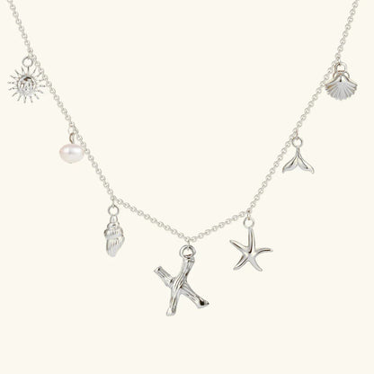 [Amore]Avaria Ocean Initial Necklace