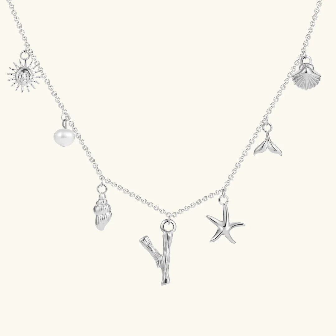 [Amore]Avaria Ocean Initial Necklace