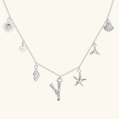 [Amore]Avaria Ocean Initial Necklace