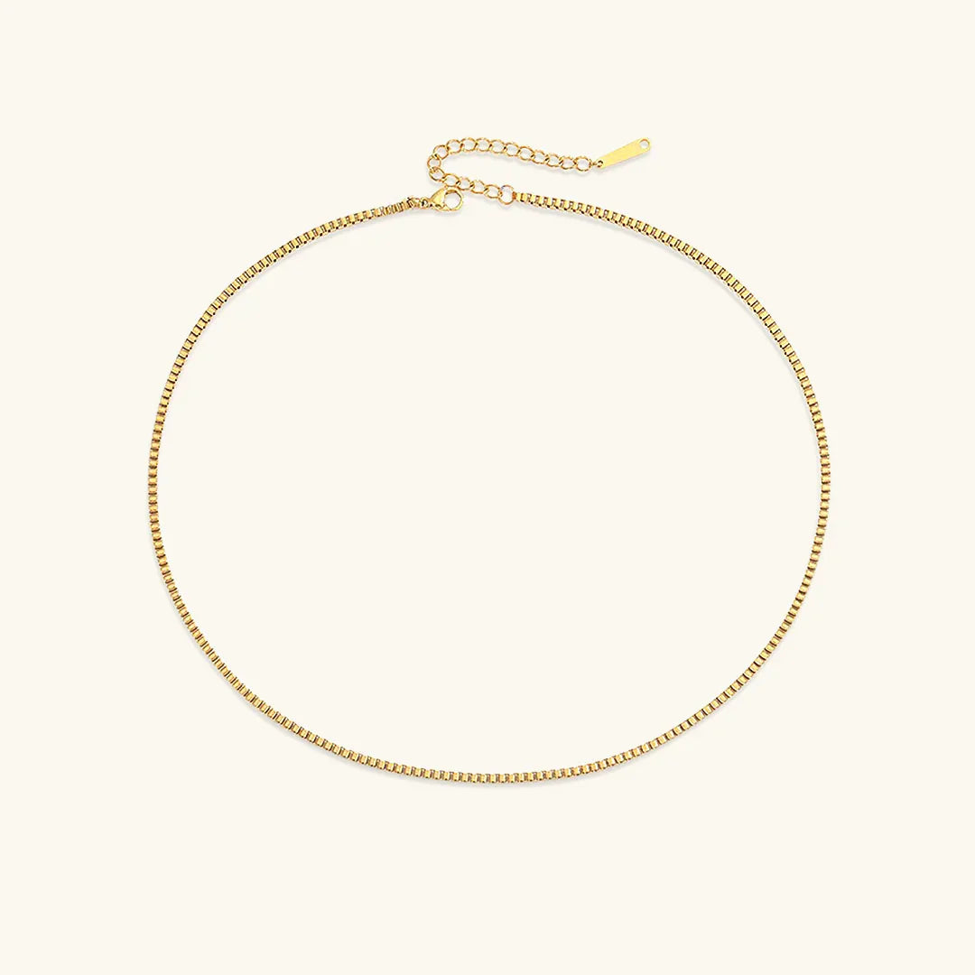 [Amore]Danica Box Chain Gold Necklace