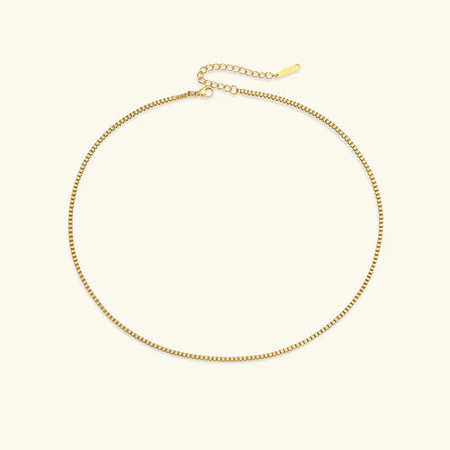 [Amore]Danica Box Chain Gold Necklace