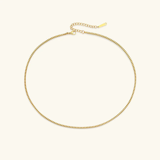 [Amore]Danica Box Chain Gold Necklace