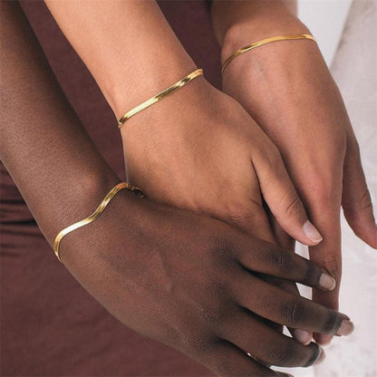 [Amore]Vida Gold Herringbone Bracelet
