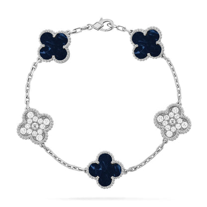 [Amore]LUCKY CLOVER 5-MOTIF BRACELET - PIETERSITE COLLECTION