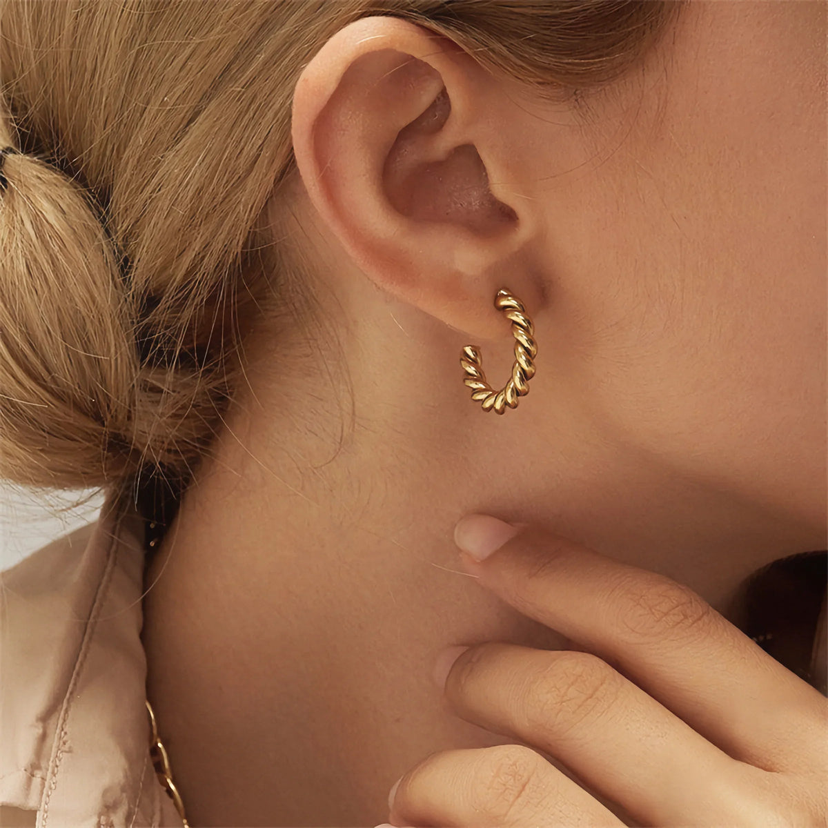[Amore]Gigi Twist Gold Earrings