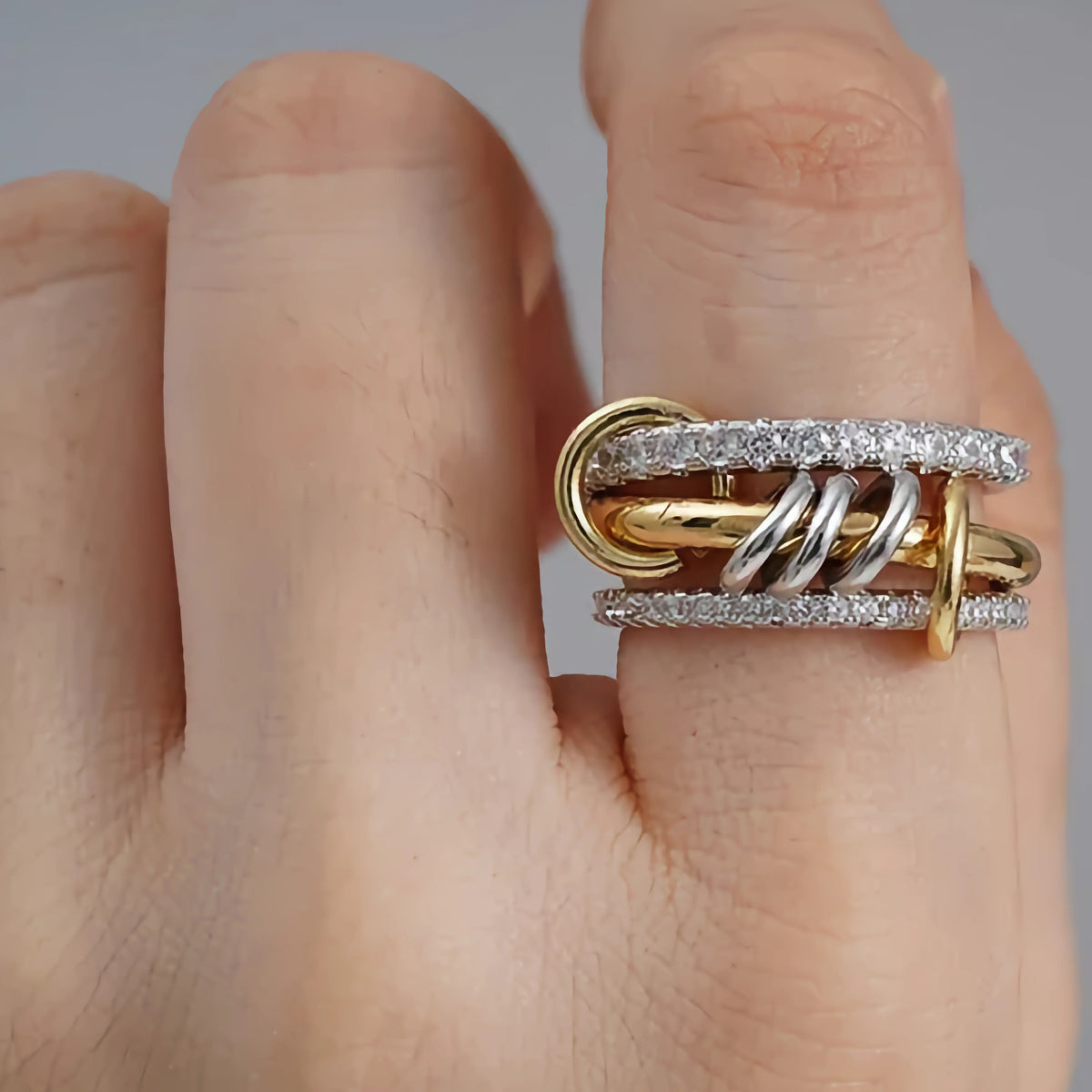 [Amore]Cosette Stacked Diamond Ring