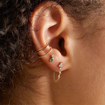 [Amore]Daniella Diamond Chain Stud