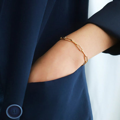[Amore]Eloise Gold Paperclip Bracelet