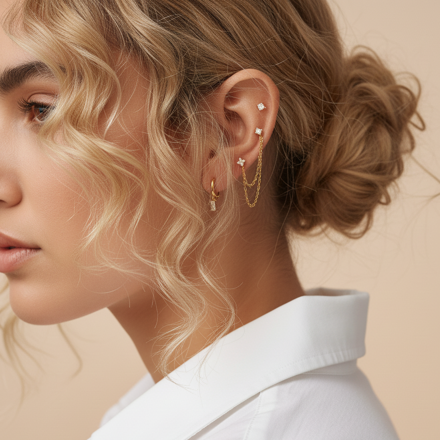 [Amore]Dina Essential Diamond Earrings Bundle