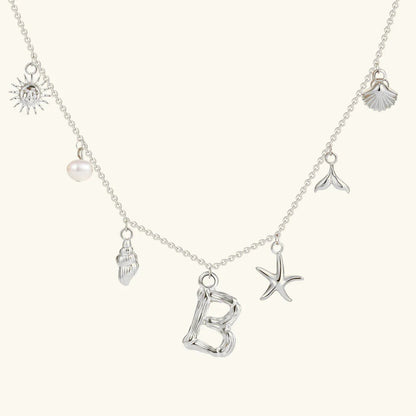 [Amore]Avaria Ocean Initial Necklace