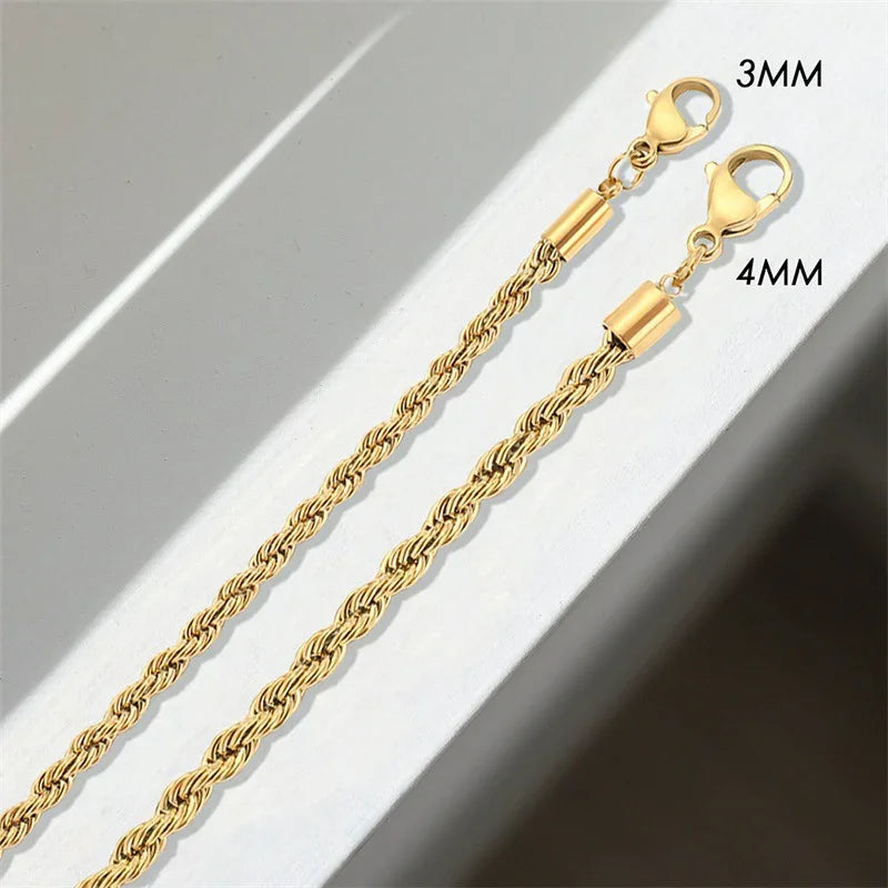 [Amore]Bianca Rope Chain Gold Necklace