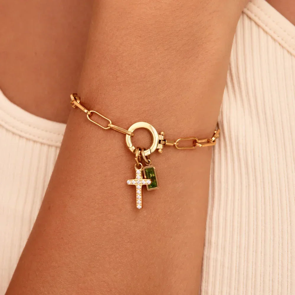 [Amore]Annabella Birthstone Cross Bracelet