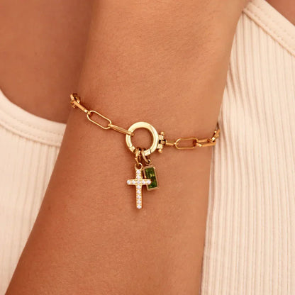 [Amore]Annabella Birthstone Cross Bracelet
