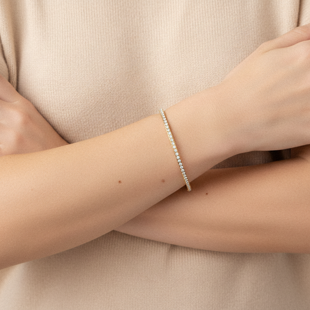 [Amore]Kalista Diamond Gold Bangle