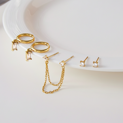 [Amore]Dina Essential Diamond Earrings Bundle