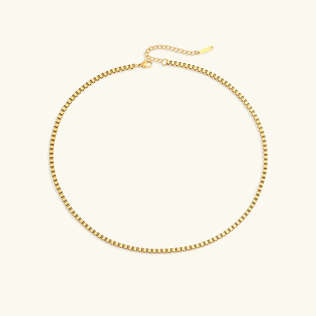 [Amore]Danica Box Chain Gold Necklace