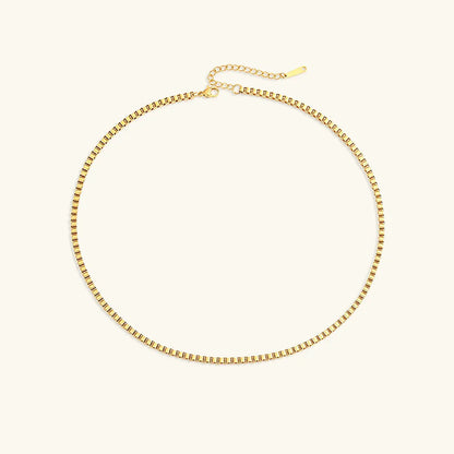 [Amore]Danica Box Chain Gold Necklace