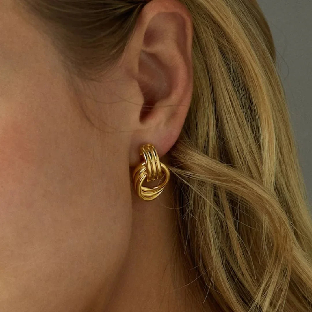 [Amore]Luna Layered Hoop Earrings