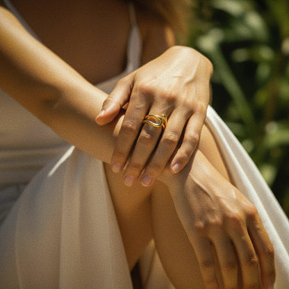 [Amore]Bernice Open Ended Gold Ring