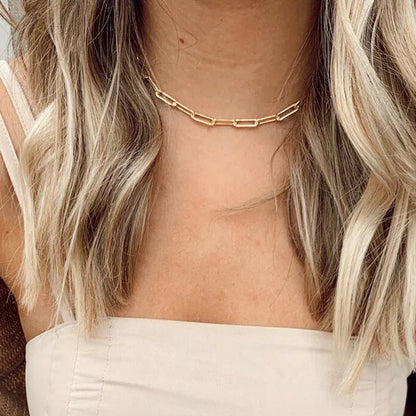 [Amore]Amber Gold Chain Necklace