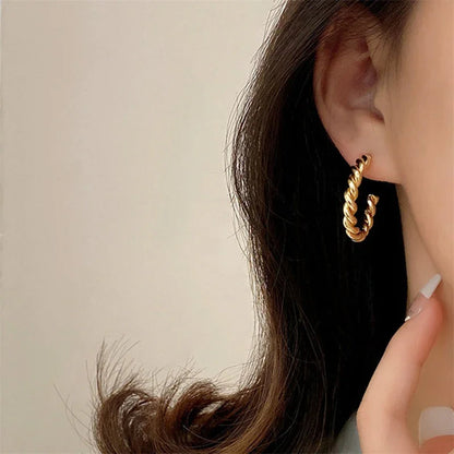 [Amore]Gigi Twist Gold Earrings