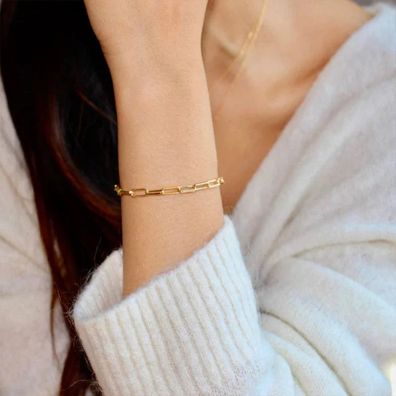 [Amore]Eloise Gold Paperclip Bracelet