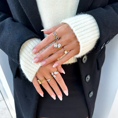 [Amore]Chastity Diamond Ring Stack