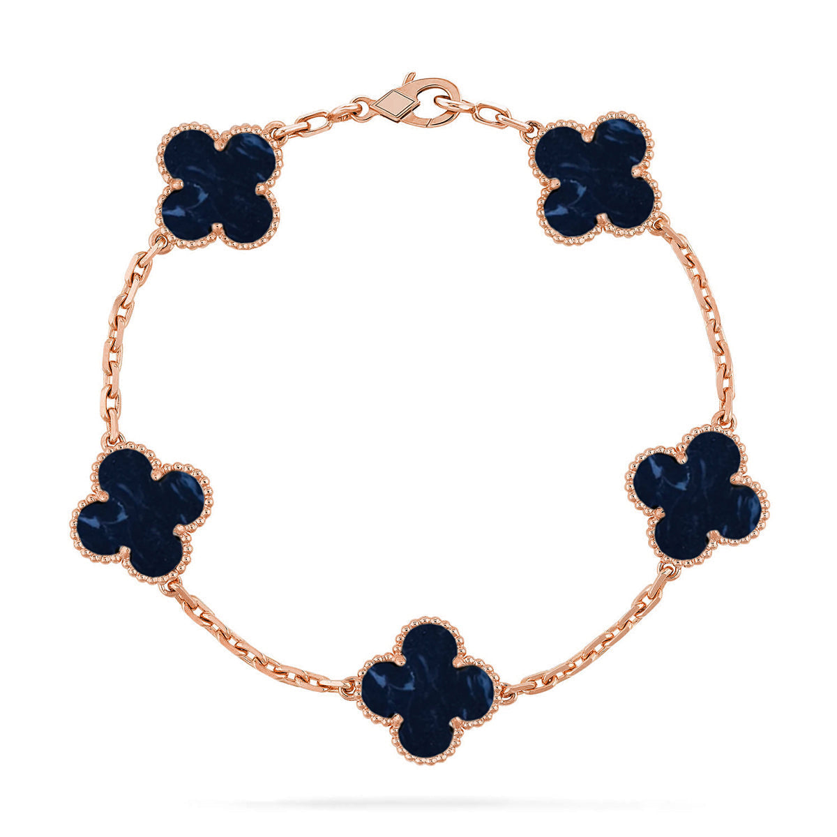 [Amore]LUCKY CLOVER 5-MOTIF BRACELET - PIETERSITE COLLECTION