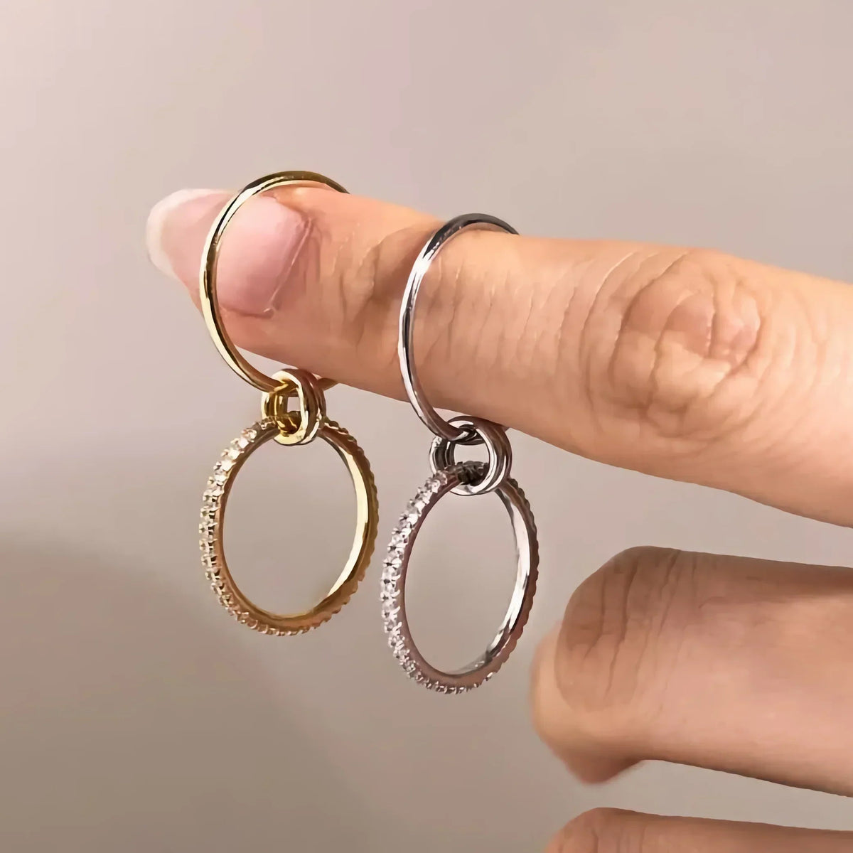 [Amore]Adela Stacked Diamond Ring