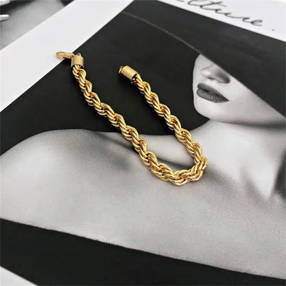 [Amore]Gigi Rope Chain Gold Bracelet