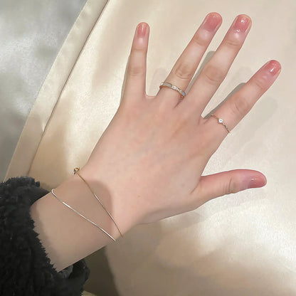 [Amore]Gabrielle Diamond Simulant Gold Ring