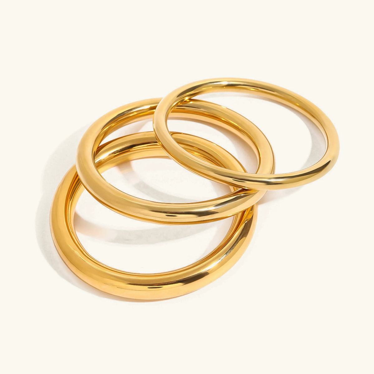 [Amore]Lina Smooth Gold Bangle