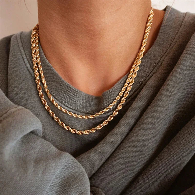 [Amore]Bianca Rope Chain Gold Necklace