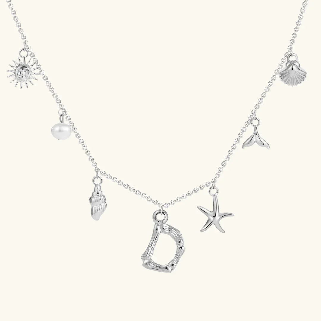 [Amore]Avaria Ocean Initial Necklace